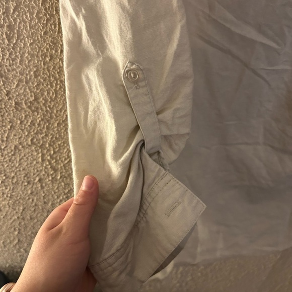 For Cynthia Linen Cotton Women’s Button Down 3/4 Sleeve Size L Boho Indie Tunic - Picture 9 of 15